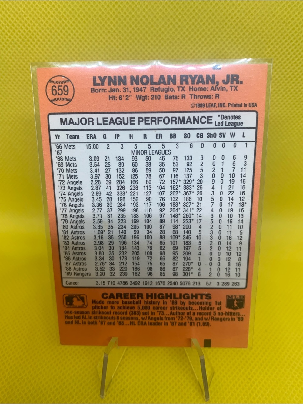 Nolan Ryan 5000 K's Baseball Card Set In Cases MLB Hall of Fame Pitching Legend! - Picture 4 of 9